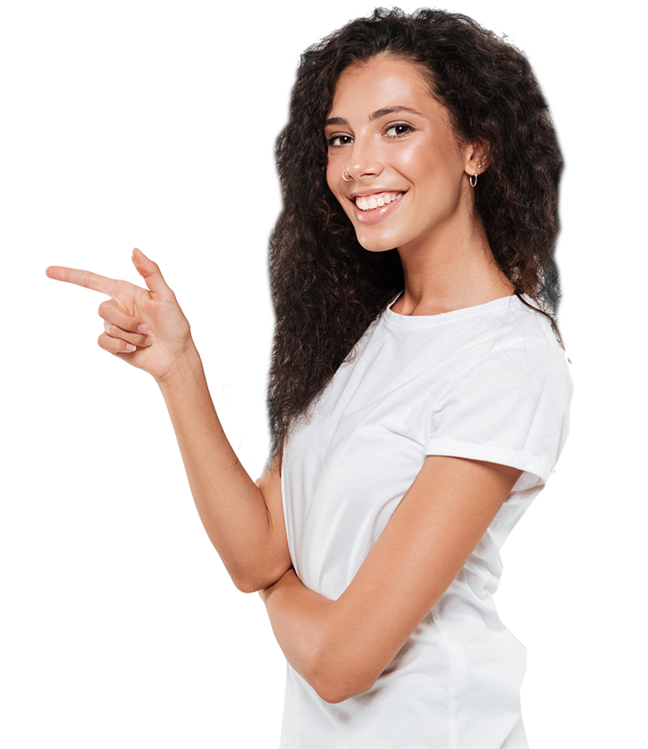 side-view-of-smiling-curly-woman-pointing-away 2